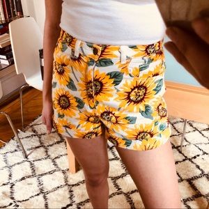 American Apparel sunflower shorts